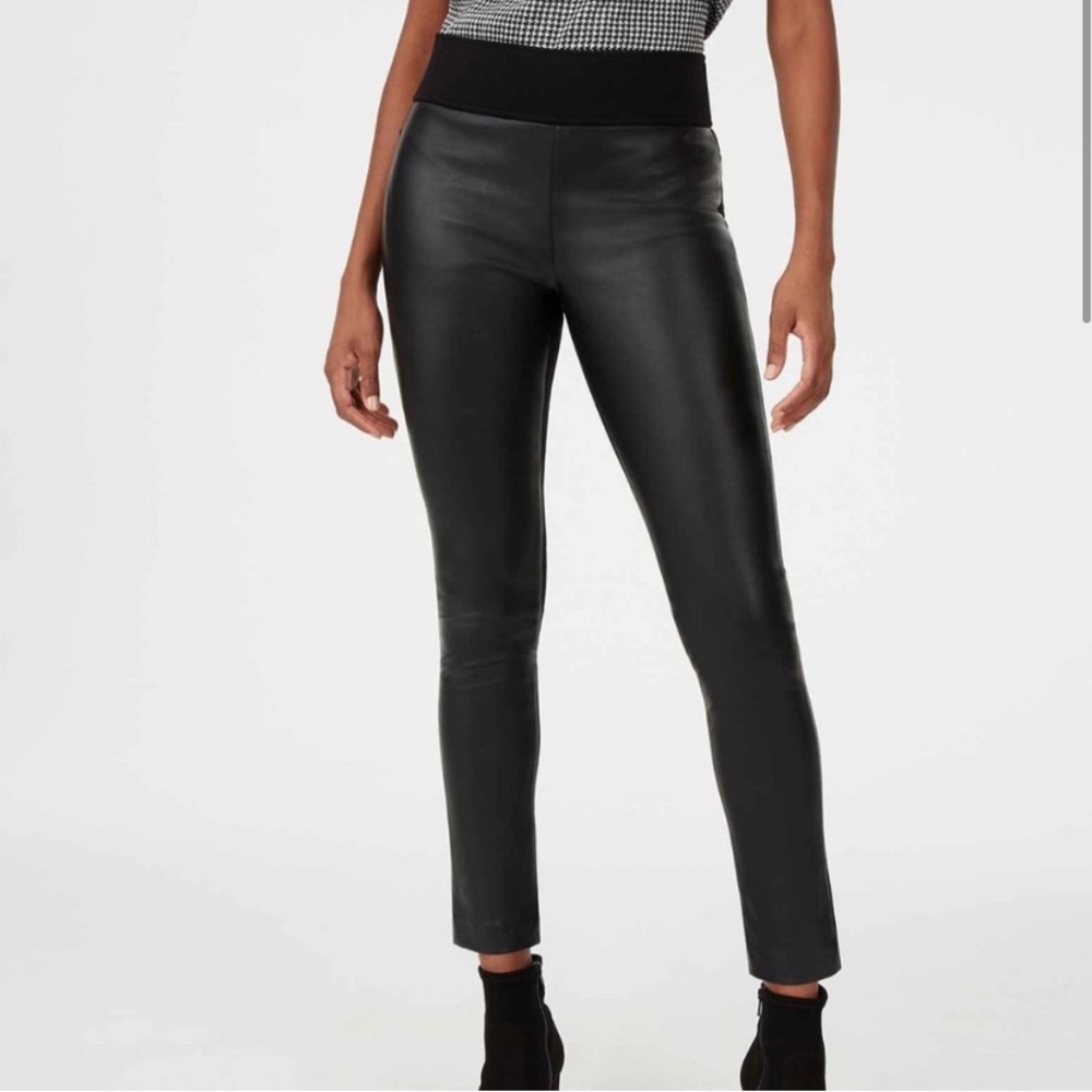 Club Monaco Black Faux Leather Leggings Size 8